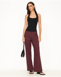 Dazie - Glow Up Linen Low-Waisted Pants