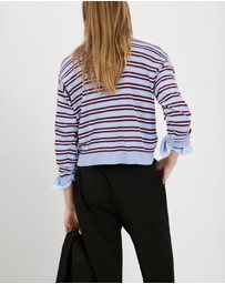 M.N.G - Striped Polo-Neck Sweater