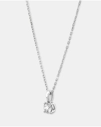 Michael Hill - 0.25 Carat TW Diamond Solitaire Pendant in 18kt White Gold