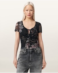 AllSaints - Gabby Mesh Top