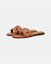 Tommy Hilfiger - Logo Strap Mules - Women's