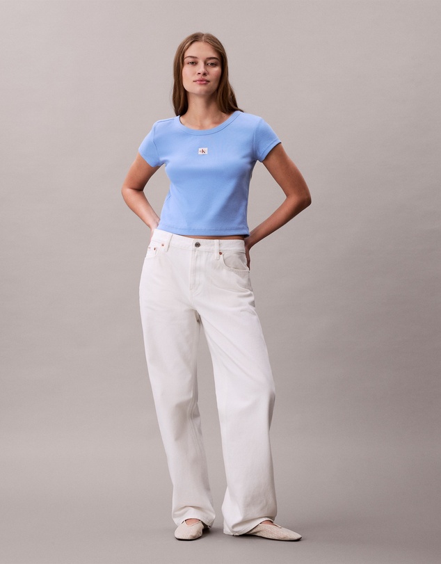 Calvin Klein Jeans - Woven Monogram Logo Slim T-Shirt