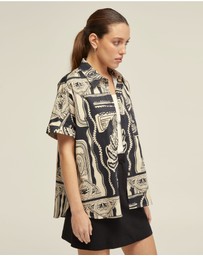 Oxford - Jasmine Printed Short Sleeve Shirt