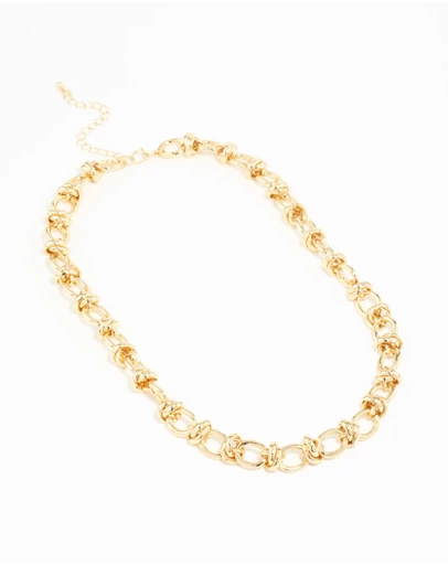 Lovisa - Gold Plated Knotted Chain Necklace