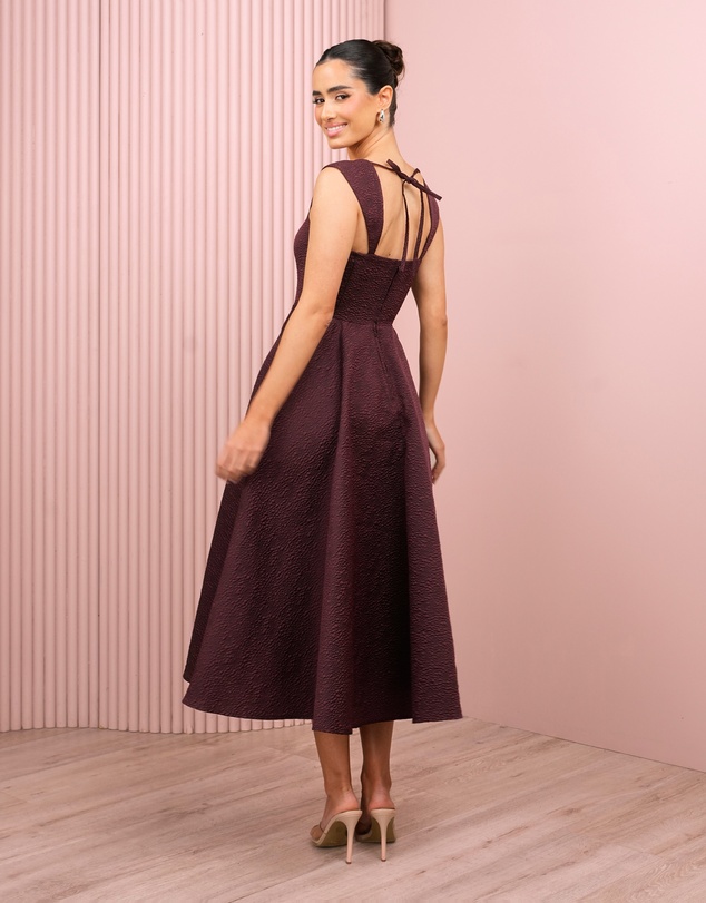 Azzurielle - Gentry Cap Sleeve Midi Dress