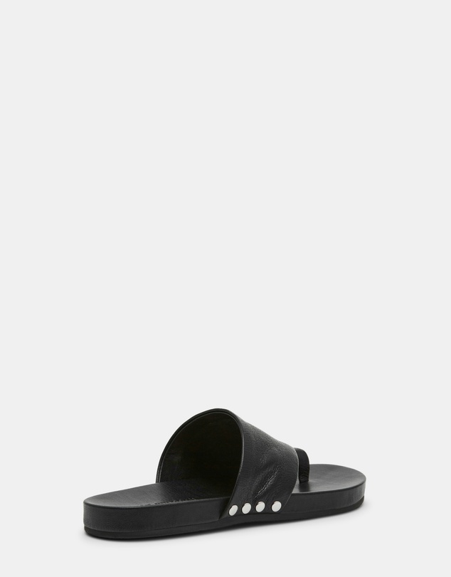 Steve Madden - Kessey Black Leather Sandals
