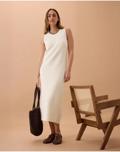 Ceres Life - Olive Knit Midi Dress