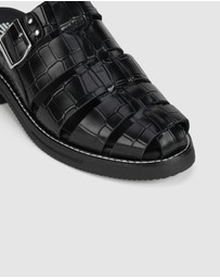 Rollie - Mule Fisherman Croc Flat