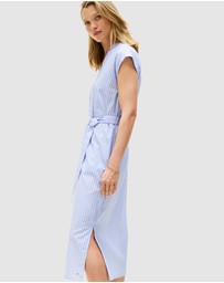 Tommy Hilfiger - Poplin Midi Belted Dress
