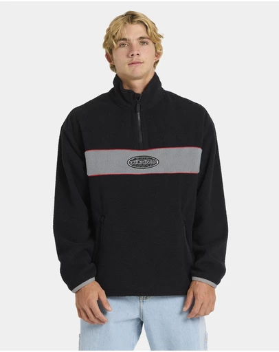 Quiksilver - Mens Mercury Panel 1/4 Zip Fleece Jumper