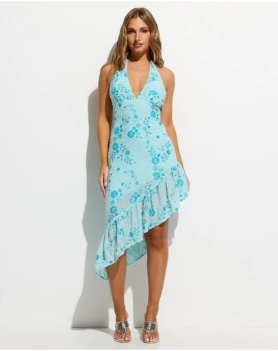 Dazie - Lulu Asymmetrical Embellished Mini Dress