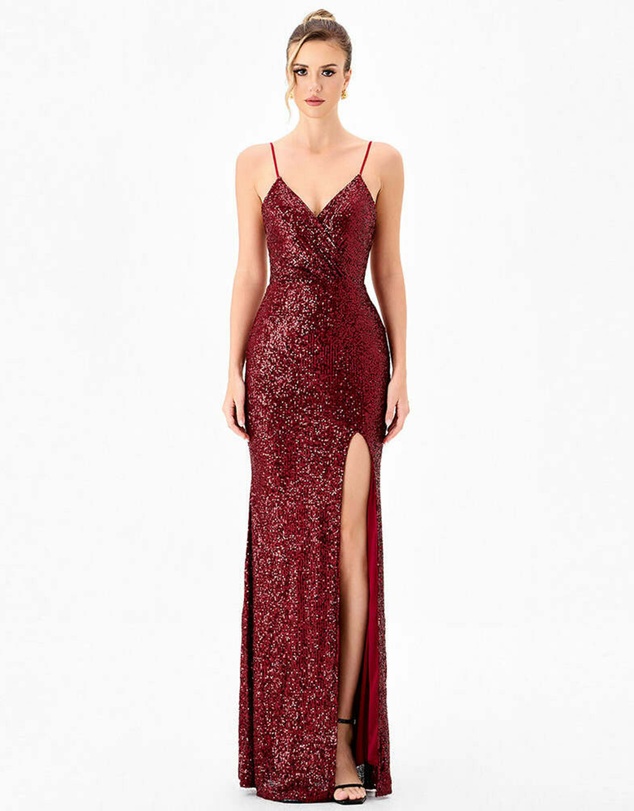 Bariano - Drew High Split Gown