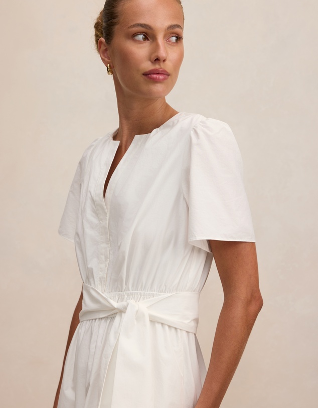 Forever New - Matilda Embroidered Tie Midi Dress
