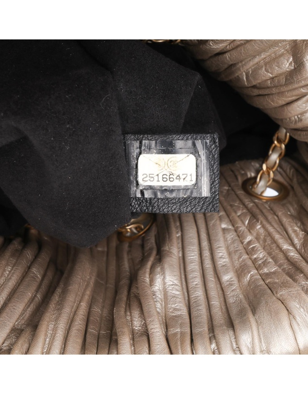Pre-Loved by Azura Reborn - Pre-Loved chanel Pleated Leather Backpack Chain Detail