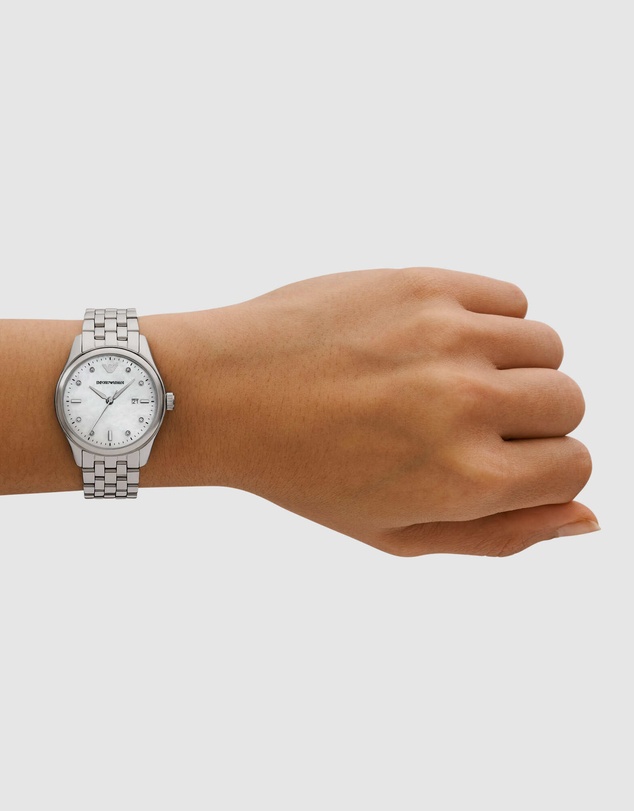 Emporio Armani - Silver Tone Analogue Watch
