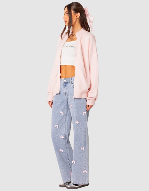 EDIKTED - Montie Oversized Double Zip Cardigan