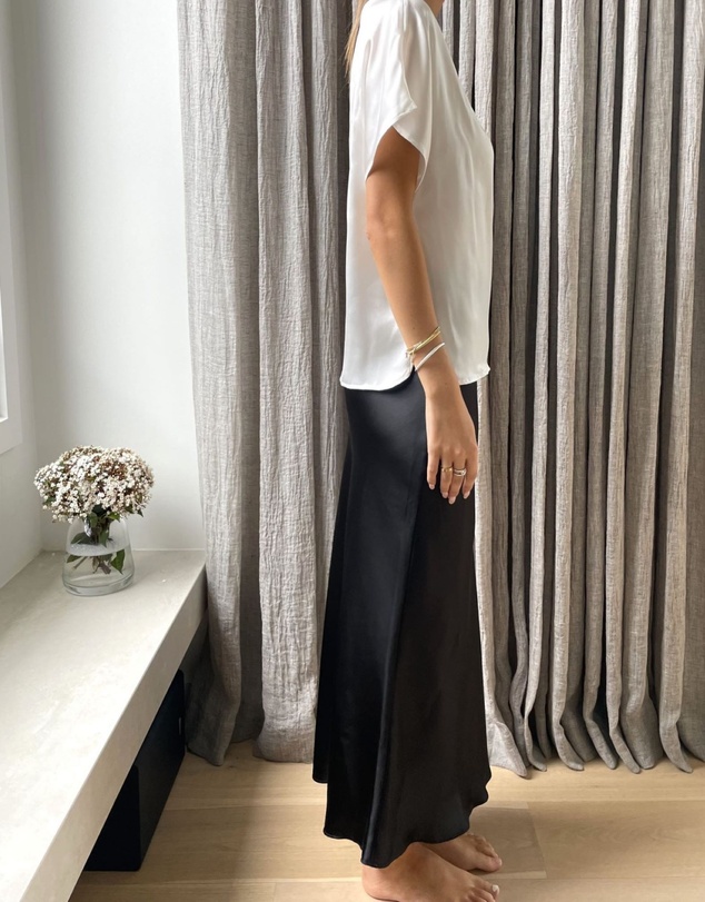 SILK MAGNOLIA - 100% Silk T-shirt