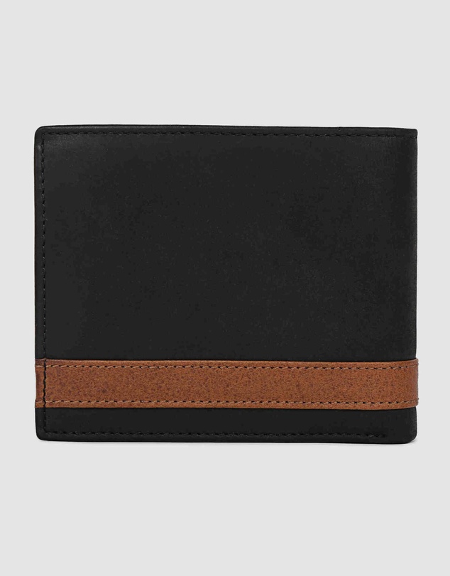 Fossil - Quinn Black Large Coin Pocket Bifold Wallet