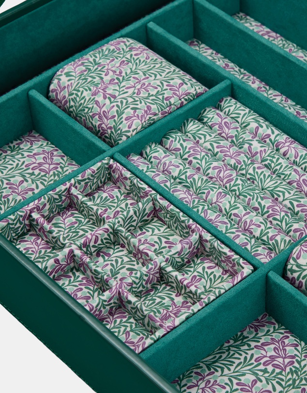 Wolf - WOLF Sophia Jewellery Box with Window Forest Green Fruit Botanical