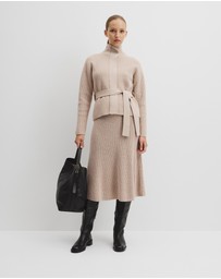 Country Road - Australian Cotton Blend Belted Knit Jacket