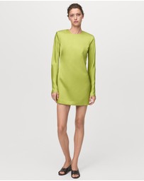 M.N.G - Open-Back Satin-Effect Dress