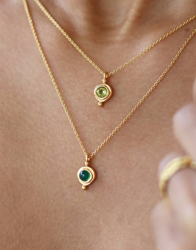 Ottoman Hands - May Birthstone Pendant Necklace