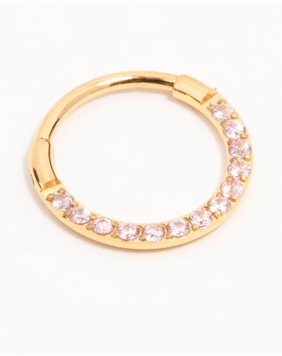 Lovisa - Gold Plated Surgical Steel Cubic Zirconia Clicker Earring 8MM