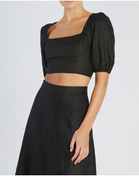 Amelius - Violetta Linen Crop Top