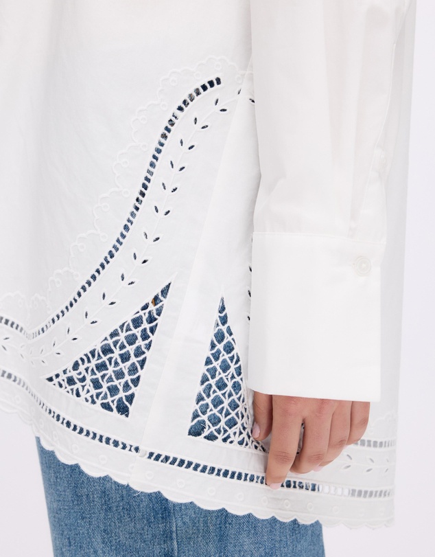 Minima Esenciales - Daphne Embroidered Oversized Shirt