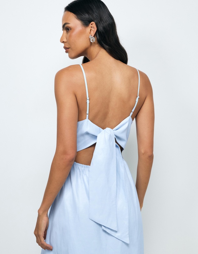 AERE - Donella Tie Back Midi Dress