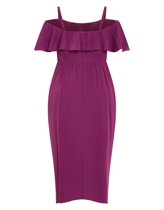 City Chic - Flirtation Drape Midi Dress