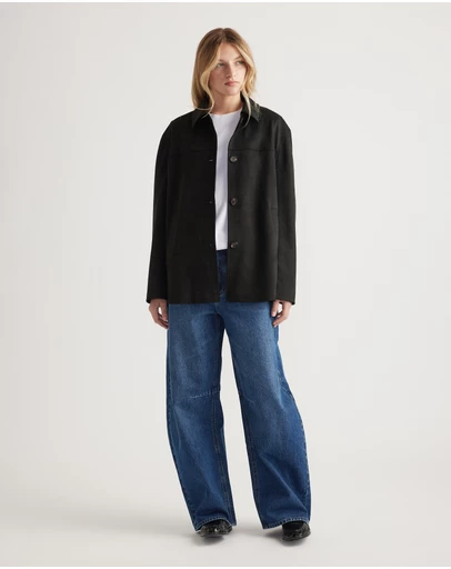 Decjuba - Simone Faux Suede Car Coat