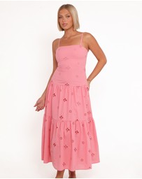 Petal & Pup - Botanique Midi Dress - Rose Broderie