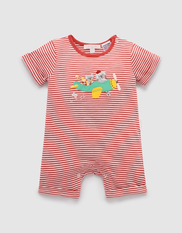 Purebaby - Christmas Airmail Growsuit -Kids-Babies