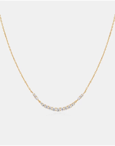 Ania Haie - Gold Arc Pave Necklace