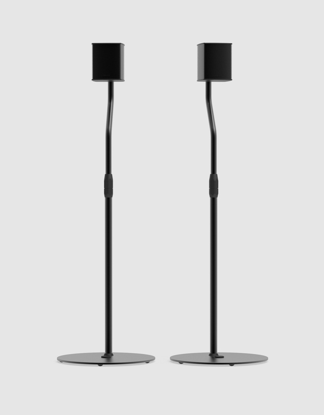 iWorld - Kanto SLH Universal Height Adjustable Speaker Stands for Satellites up to 4.1 kg - Black, Pair