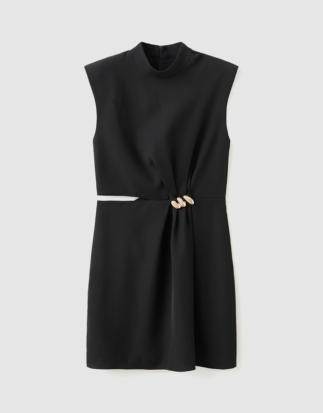 M.N.G - Dress With Metal Embellishment And Cut-Out