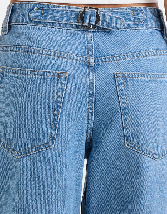 Calli - Cara Cinch Waist Mid Rise Relaxed Jeans