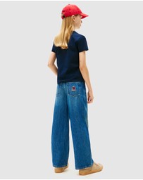Tommy Hilfiger - Rhine Stone Flag Tee SS - Teens