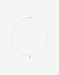 Michael Hill - Heart Shape Cubic Zirconia Halo Pendant Necklace in Sterling Silver