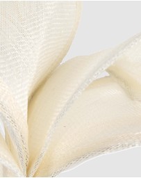 Max Alexander - Large Cream Sinamay Racing Fascinator