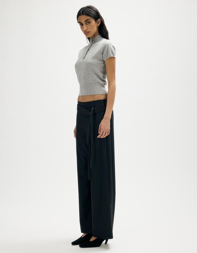 Minima Esenciales - Zoa Cotton Cashmere Funnel Neck Knit Top