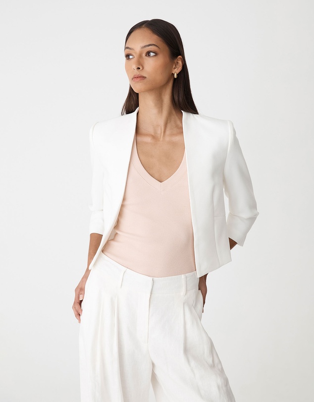 Forcast - Nikki Collarless Crop Jacket