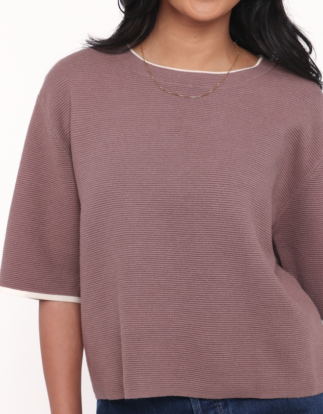 Petal & Pup - Giorgia Knitted Tee - Mocha
