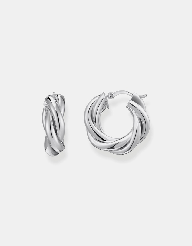THOMAS SABO - Hoop earrings in intertwined design silver