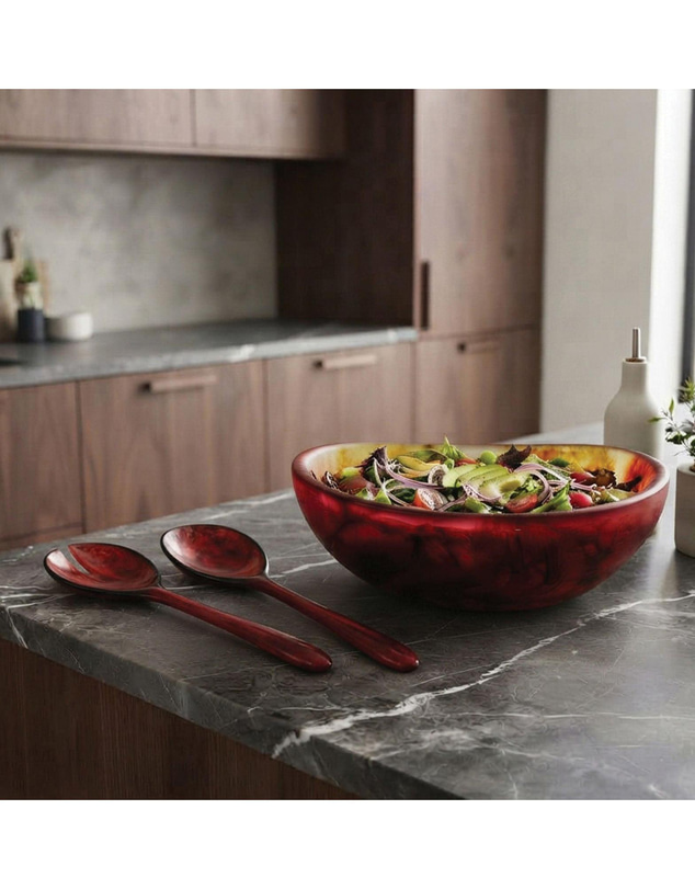 Urban Attitude - Urban Attitude LILA Large Paired Servers Length 30cm, Width 7.5cm (Spoon) - Berry Red