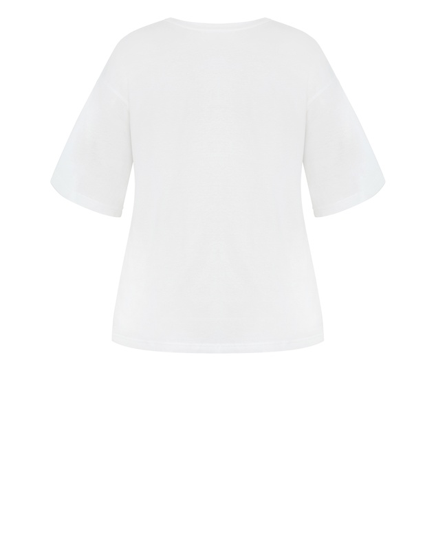 City Chic - Plus size Laid Back Amore Tee - ivory