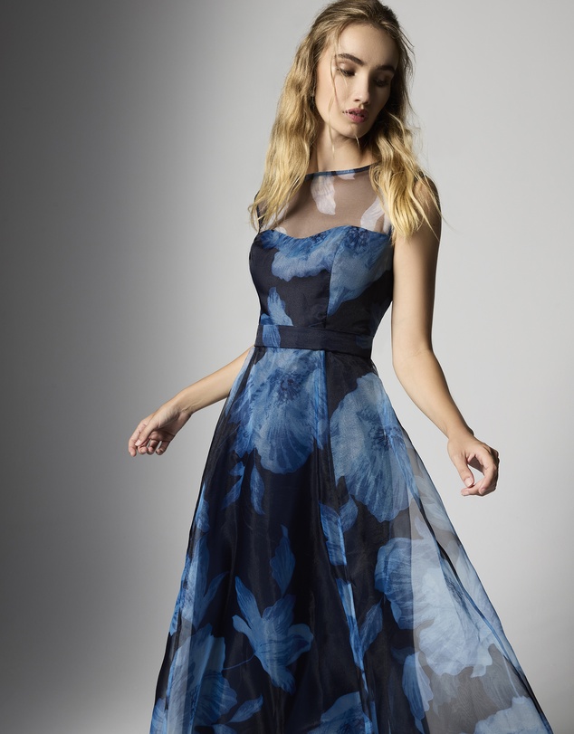 Montique - Christiana Printed Organza Dress