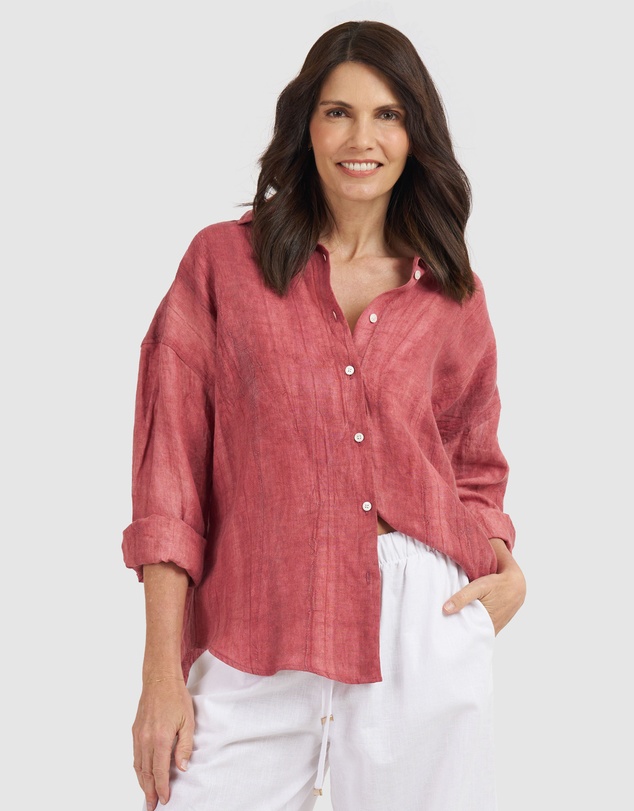 CAMIXA - Exalina Oversized Crinkle Linen Shirt