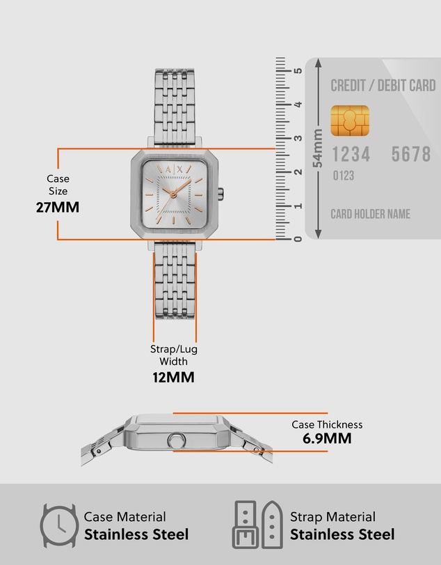 Armani Exchange - Silver Tone Analogue Watch